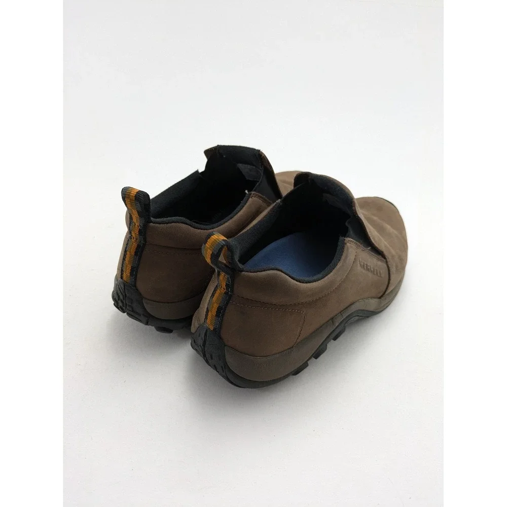 Mens Merrell Jungle Moc Brown Leather Slip-On Loafers Shoes J63839W Size 9.5